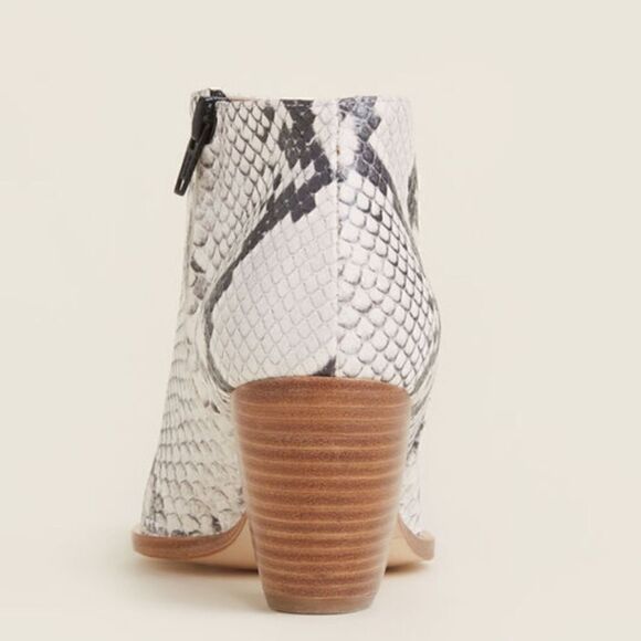 Alberto Zago Italian Leather Snake Effect Booties - Picture 4 of 7